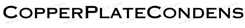 CopperPlateCondensed Bold字体转换